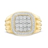 Thumbnail Image 4 of Previously Owned - Men's 1/4 CT. T.W. Composite Diamond Cushion Frame Ring in 10K Gold