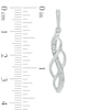 Thumbnail Image 1 of Previously Owned - 1/10 CT. T.W. Diamond Loose Braid Drop Earrings in Sterling Silver