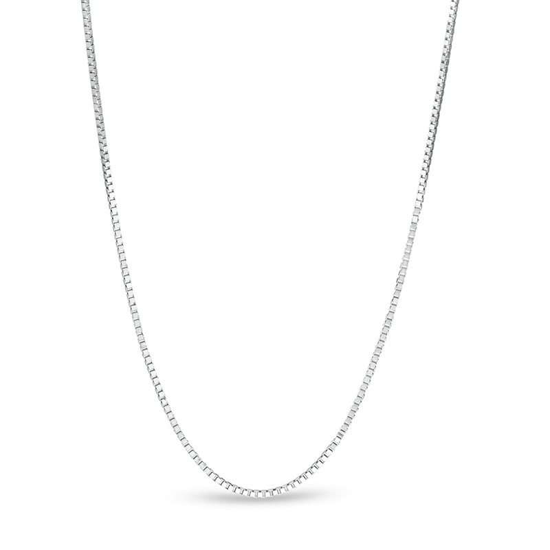 Previously Owned - Made in Italy 0.7mm Box Chain Necklace in 10K White Gold - 16"