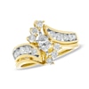 Thumbnail Image 1 of Previously Owned 1 CT. T.W. Marquise Diamond Soldered Bridal Set in 14K Gold with Diamond Accents