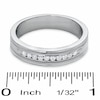 Thumbnail Image 3 of Previously Owned - Men's 1/4 CT. T.W. Diamond Channel Milgrain Band in 14K White Gold