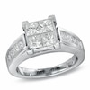 Thumbnail Image 3 of Previously Owned - 3 CT. T.W. Quad Square-Cut Diamond Bridal Set in 14K White Gold