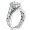 Thumbnail Image 2 of Previously Owned - 1-1/4 CT. T.W. Radiant-Cut Diamond Bridal Set in 14K White Gold