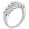 Thumbnail Image 1 of Previously Owned - 1 CT. T.W. Diamond Cluster Pyramid Band in 10K White Gold