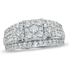 Thumbnail Image 1 of Previously Owned - 1-1/2 CT. T.W. Diamond Square Composite Three Stone Ring in 14K White Gold