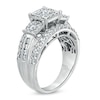 Thumbnail Image 2 of Previously Owned - 1-1/2 CT. T.W. Diamond Square Composite Three Stone Ring in 14K White Gold