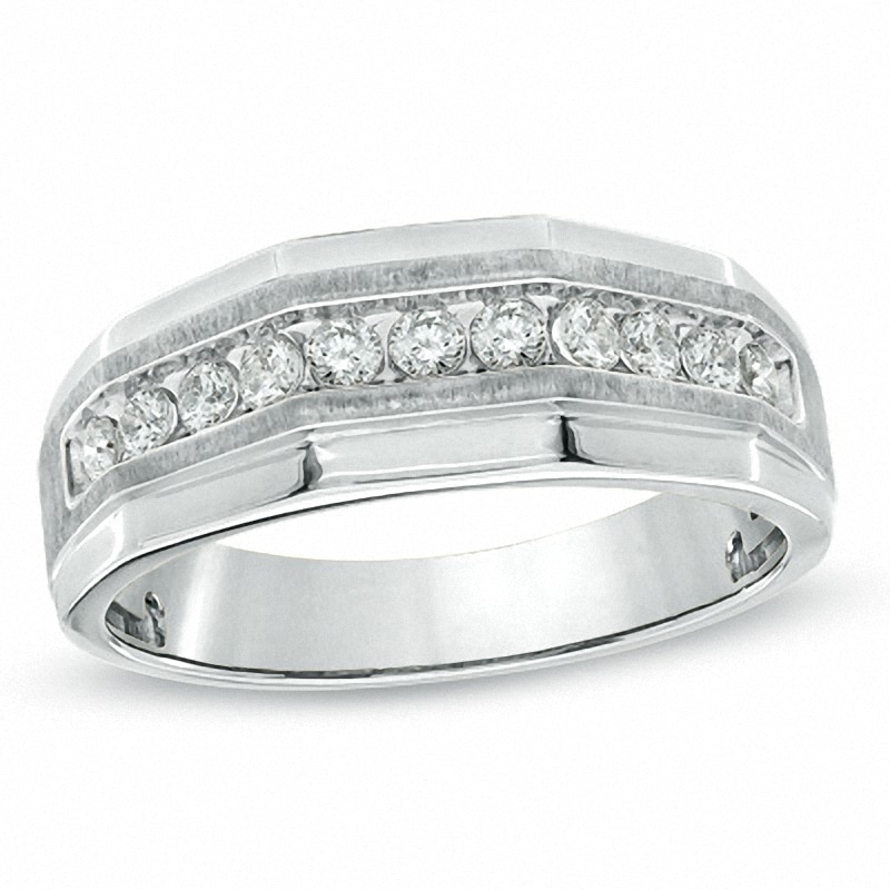 Previously Owned - Men's 1/2 CT. T.W. Diamond Ring in 10K White Gold