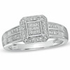 Thumbnail Image 1 of Previously Owned - 1/7 CT. T.W. Diamond Cluster Octagonal Frame Engagement Ring in 10K White Gold