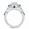 Thumbnail Image 3 of Previously Owned - Vera Wang Love Collection 1-1/8 CT. T.W. Emerald-Cut Diamond Scroll Ring in 14K White Gold