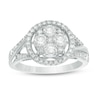 Thumbnail Image 1 of Previously Owned - 1 CT. T.W. Composite Diamond Frame Engagement Ring in 10K White Gold