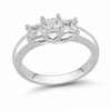Thumbnail Image 0 of Previously Owned - 1 CT. T.W. Princess-Cut Diamond Three Stone Band in 14K White Gold (H/VS2)