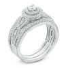 Thumbnail Image 1 of Previously Owned - 1 CT. T.W. Diamond Frame Three Piece Bridal Set in 14K White Gold