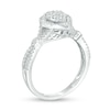 Thumbnail Image 2 of Previously Owned - 1/2 CT. T.W. Composite Diamond Pear-Shaped Frame Split Shank Ring in 10K White Gold