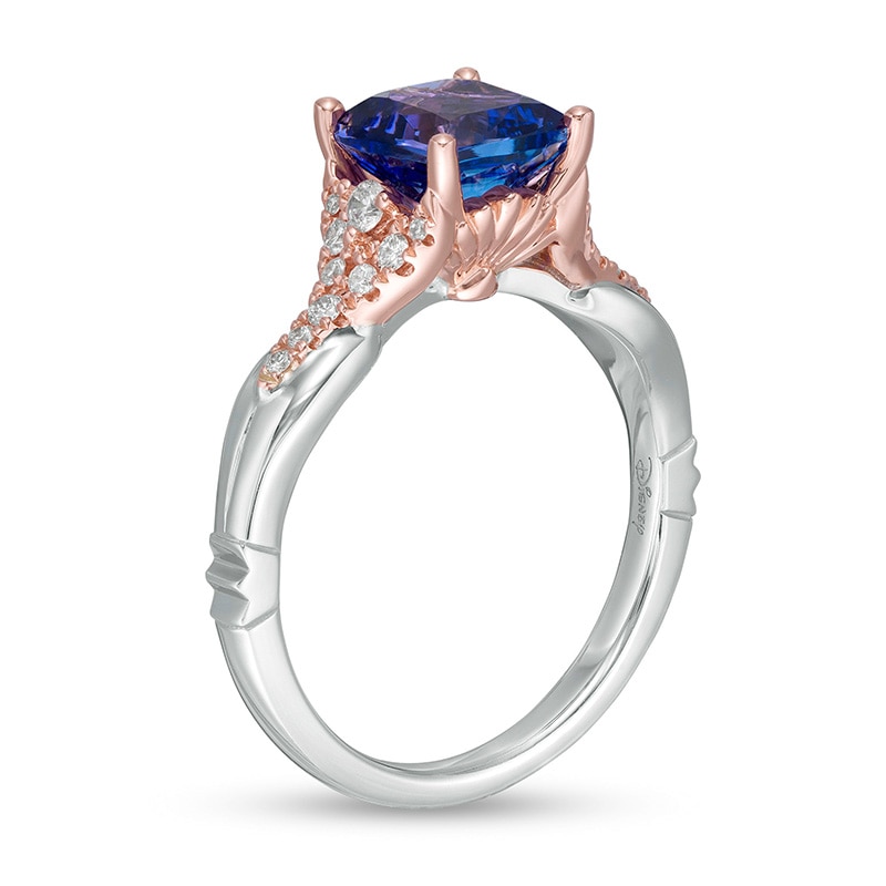 Previously Owned - Special Edition Enchanted Disney Ariel 7.0mm Tanzanite and 1/5 CT. T.W. Diamond Engagement Ring