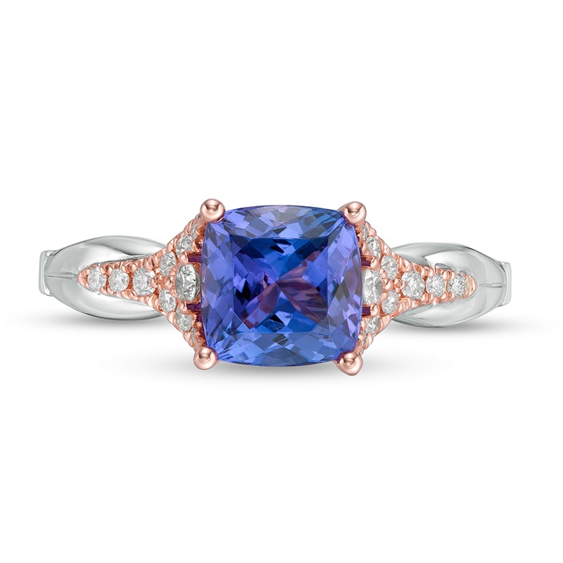Previously Owned - Special Edition Enchanted Disney Ariel 7.0mm Tanzanite and 1/5 CT. T.W. Diamond Engagement Ring