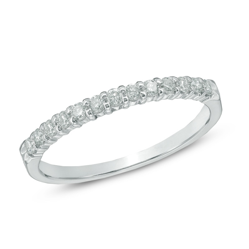 Previously Owned - Ladies' 1/4 CT. T.W. Diamond Band in 14K White Gold (I/SI2)