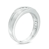 Thumbnail Image 1 of Previously Owned - Men's 1/4 CT. T.W. Diamond Seven Stone Slant Wedding Band in 10K White Gold