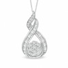 Thumbnail Image 1 of Previously Owned - 1 CT. T.W. Diamond Wrapped Flower Pendant in 10K White Gold