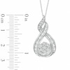 Thumbnail Image 2 of Previously Owned - 1 CT. T.W. Diamond Wrapped Flower Pendant in 10K White Gold