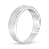 Thumbnail Image 2 of Previously Owned - Men's 1/4 CT. T.W. Square-Cut Diamond Three Stone Wedding Band in 10K White Gold