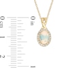 Thumbnail Image 3 of Previously Owned - Oval Opal and 1/15 CT. T.W. Diamond Frame Pendant in 10K Gold