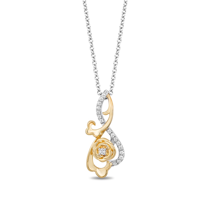 Previously Owned - Collector's Edition Enchanted Disney Beauty and the Beast 30th Anniversary Diamond Pendant