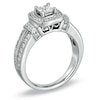 Thumbnail Image 1 of Previously Owned - 1 CT. T.W. Princess-Cut Diamond Frame Engagement Ring in 14K White Gold