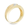 Thumbnail Image 2 of Previously Owned - Men's 1/10 CT. T.W. Diamond Three Stone Slant Ring in 10K Gold