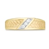 Thumbnail Image 3 of Previously Owned - Men's 1/10 CT. T.W. Diamond Three Stone Slant Ring in 10K Gold