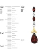 Thumbnail Image 2 of Previously Owned - Pear-Shaped Garnet and Diamond Accent Pendant and Earrings Set in Sterling Silver and 14K Gold