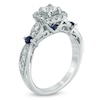 Thumbnail Image 2 of Previously Owned - Vera Wang Love Collection 3/4 CT. T.W. Diamond and Blue Sapphire Ring in 14K White Gold