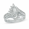 Thumbnail Image 1 of Previously Owned - 1 CT. T.W. Marquise Diamond Frame Bridal Set in 14K White Gold