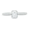 Thumbnail Image 4 of Previously Owned - 3/4 CT. T.W. Emerald-Cut Diamond Frame Engagement Ring in 14K White Gold