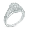 Thumbnail Image 2 of Previously Owned - 1/2 CT. T.W. Oval-Shaped Multi-Diamond Frame Engagement Ring in 10K White Gold