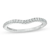 Thumbnail Image 1 of Previously Owned - Vera Wang Love Collection 1/6 CT. T.W. Diamond Ribbon Slight Contour Wedding Band in 14K White Gold