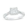 Thumbnail Image 0 of Previously Owned - 1-1/4 CT. T.W. Princess-Cut Diamond Frame Engagement Ring in 14K White Gold