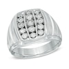 Thumbnail Image 1 of Previously Owned - Men's 1 CT. T.W. Diamond Cluster Ring in 10K White Gold