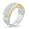 Thumbnail Image 1 of Previously Owned - Men's 1 CT. T.W. Diamond Milgrain Trimmed Band in 10K Two-Tone Gold