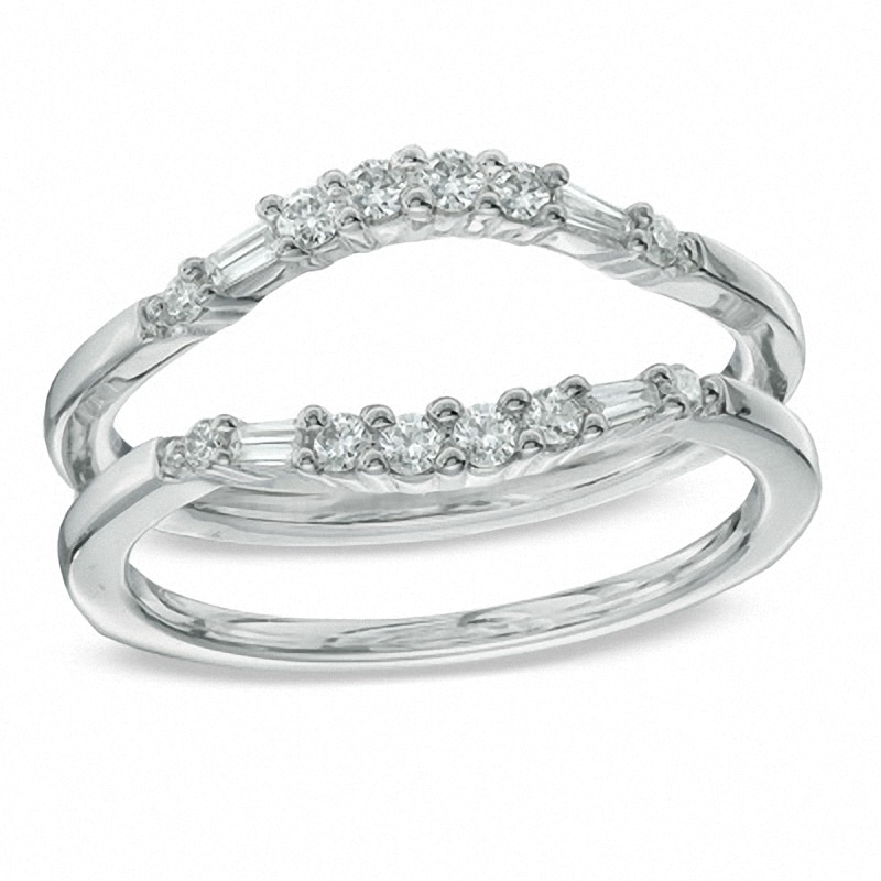 Main Image 1 of Previously Owned 1/3 CT. T.W. Diamond Solitaire Enhancer in 14K White Gold