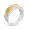 Thumbnail Image 2 of Previously Owned - Men's 1/4 CT. T.W. Diamond Triple Slant Band in 10K Two-Tone Gold