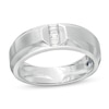 Thumbnail Image 1 of Previously Owned - Vera Wang Love Collection Men's 1/10 CT. T.W. Baguette Diamond Wedding Band in 14K White Gold