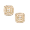 Thumbnail Image 0 of Previously Owned - 1/2 CT. T.W. Composite Diamond Cushion Frame Stud Earrings in 10K Gold
