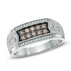 Thumbnail Image 1 of Previously Owned - Men's 1/2 CT. T.W. Champagne and White Diamond Ring in 10K White Gold