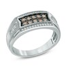 Thumbnail Image 2 of Previously Owned - Men's 1/2 CT. T.W. Champagne and White Diamond Ring in 10K White Gold