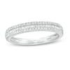 Thumbnail Image 0 of Previously Owned - 1/4 CT. T.W. Baguette and Round Diamond Multi-Row Band in 14K White Gold
