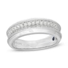 Thumbnail Image 1 of Previously Owned - Vera Wang Love Collection Men 5/8 CT. T.W. Diamond Two Row Wedding Band in 14K White Gold