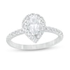 Thumbnail Image 1 of Previously Owned - 1 CT. T.W.  Pear-Shaped Diamond Frame Engagement Ring in 14K White Gold (I/I2)