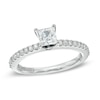 Thumbnail Image 1 of Previously Owned - Vera Wang Love Collection 5/8 CT. T.W. Princess-Cut Diamond Engagement Ring in 14K White Gold