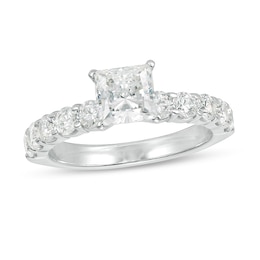 Previously Owned - 2 CT. T.W. Princess-Cut Diamond Engagement Ring in 14K White Gold