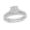 Thumbnail Image 1 of Previously Owned - 1/2 CT. T.W. Composite Diamond Bridal Set in 10K White Gold